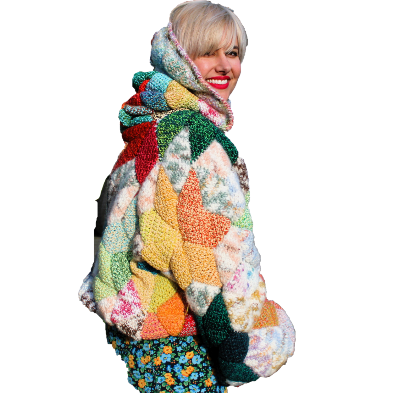 Scrap Yarn Crochet Hoodie Pattern