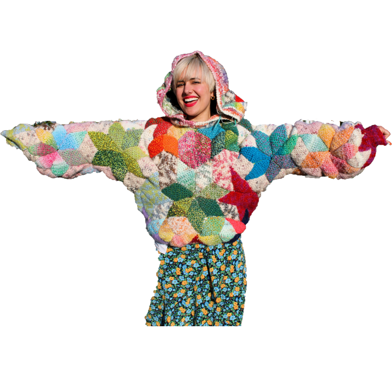 Scrap Yarn Crochet Hoodie Pattern